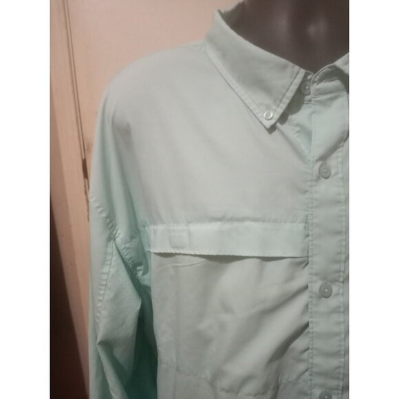 Huk Shirt Mens 3XL Blue Fishing Performance Outdoors Hiking Long Sleeve - Picture 5 of 11